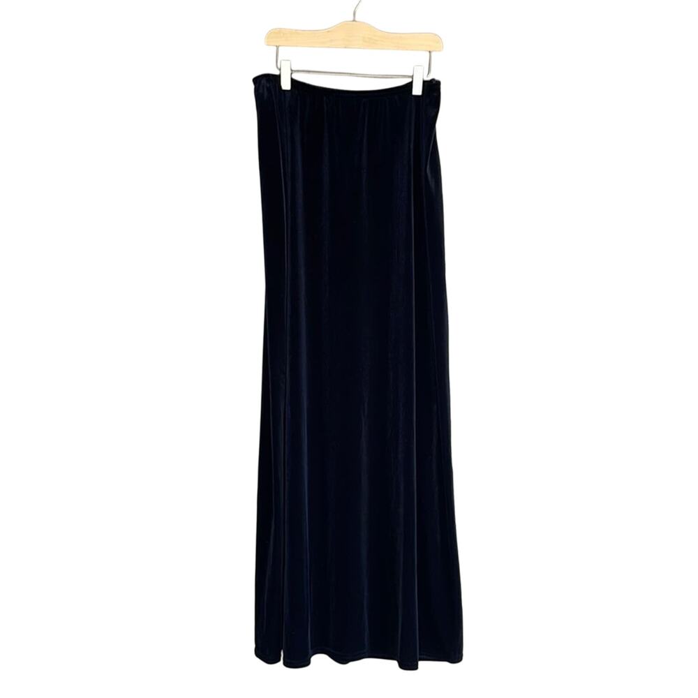 Scott McClintock Jessica McClintock Y2K Black Velvet Maxi Skirt 12 INVU2